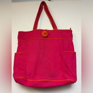 J.Jill pink orange large boho hippie minimalist Tote Shoulder bag